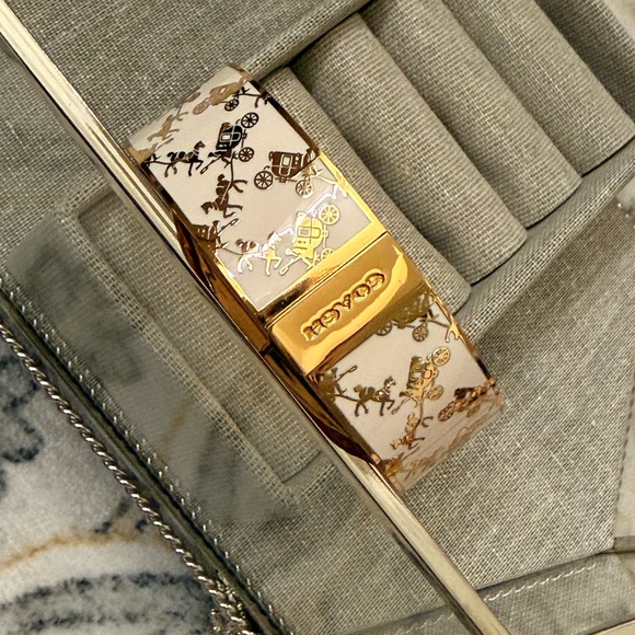 Coach Gold and Cream Carriage Bracelet - Picture 4 of 6